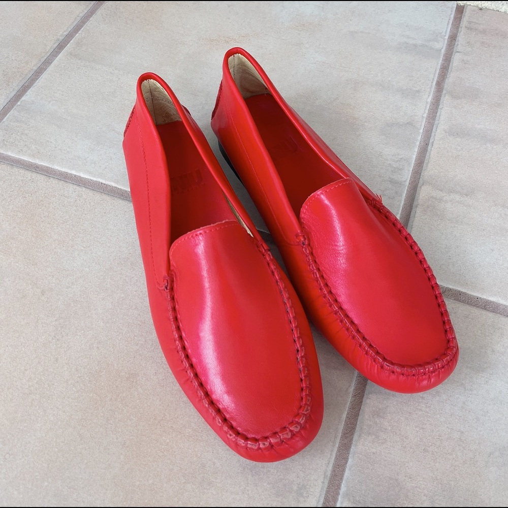 INNIU Italy red leather shoes